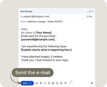 Screenshot showing send button